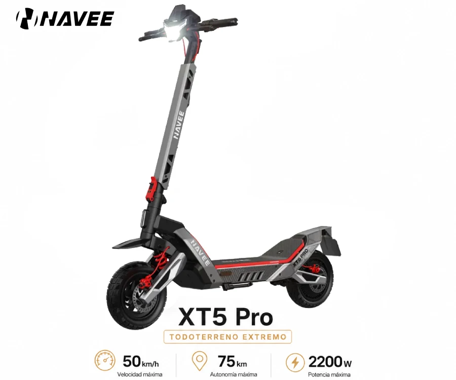 Scooter Eléctrico NAVEE XT5 Pro 2200W – Autonomía 75 km